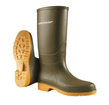 KALOSZE DUNLOP DULL - ZIELONY-ŻÓŁTY