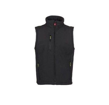 KAMIZELKA OCIEPLANA SOFTSHELL MĘSKA CREEK PAD VEST - ANTRACYTOWY/CZARNY