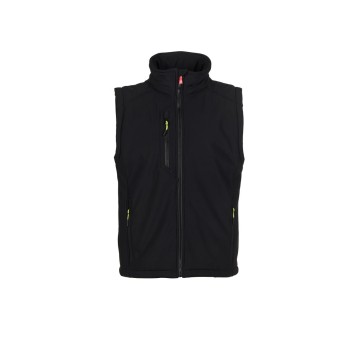 KAMIZELKA OCIEPLANA SOFTSHELL MĘSKA CREEK PAD VEST - CZARNY/CZARNY