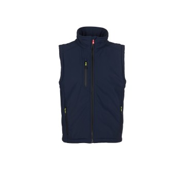 KAMIZELKA OCIEPLANA SOFTSHELL MĘSKA CREEK PAD VEST - GRANATOWY/KRÓLEWSKI NIEBIESKI