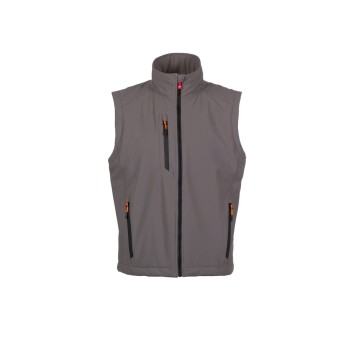 KAMIZELKA OCIEPLANA SOFTSHELL MĘSKA CREEK PAD VEST ULTRALITE - ZADYMIONY/CZARNY