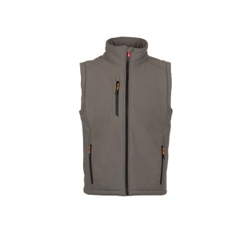 KAMIZELKA OCIEPLANA SOFTSHELL MĘSKA CREEK PAD VEST - ZADYMIONY/CZARNY