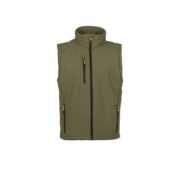 KAMIZELKA OCIEPLANA SOFTSHELL MĘSKA CREEK PAD VEST - ZIELONY WOJSKOWY/ZIELONY