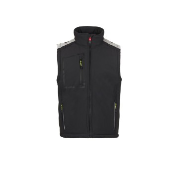 KAMIZELKA OCIEPLANA SOFTSHELL MĘSKA STREAM PAD VEST - ANTRACYTOWY/CZARNY