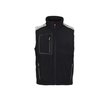 KAMIZELKA OCIEPLANA SOFTSHELL MĘSKA STREAM PAD VEST - CZARNY/CZARNY