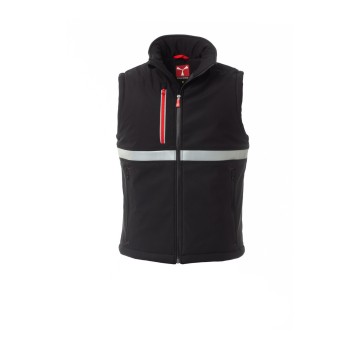 KAMIZELKA OCIEPLANA SOFTSHELL MĘSKA WISE PAD VEST - CZARNY/CZARNY