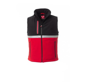 KAMIZELKA OCIEPLANA SOFTSHELL MĘSKA WISE PAD VEST - CZERWONY/CZARNY