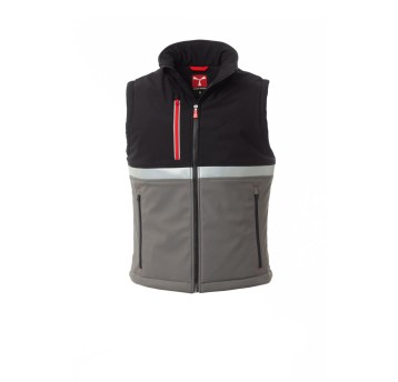 KAMIZELKA OCIEPLANA SOFTSHELL MĘSKA WISE PAD VEST - ZADYMIONY/CZARNY