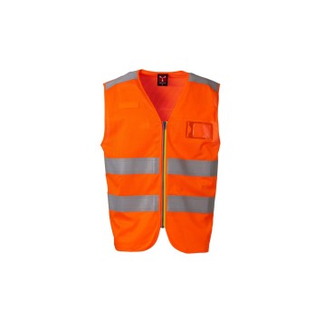 KAMIZELKA ODBLASKOWA ROZPINANA ACE MESH - POMARAŃCZOWY FLUO