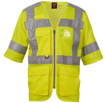 KAMIZELKA OSTRZEGAWCZA EXO MESH - ŻÓŁTY FLUO