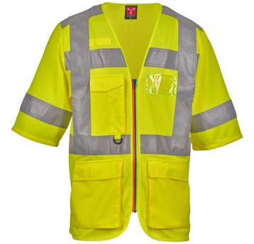 KAMIZELKA OSTRZEGAWCZA EXO - ŻÓŁTY FLUO