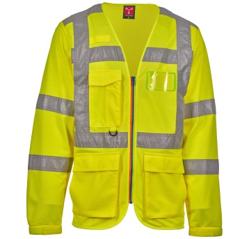 KAMIZELKA OSTRZEGAWCZA LONG EXO - ŻÓŁTY FLUO