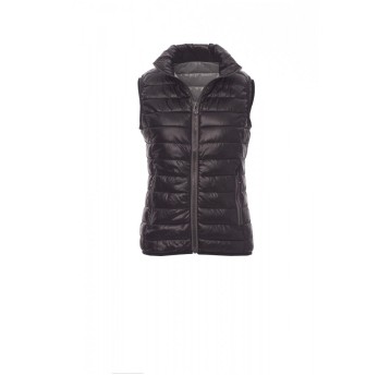 KAMIZELKA PUCHOWA OCIEPLANA DAMSKA CASUAL LADY - CZARNY/SZARY