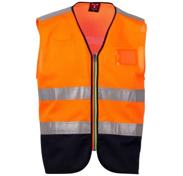 KAMIZELKA ROBOCZA ACK MESH - POMARAŃCZOWY FLUO-GRANATOWY