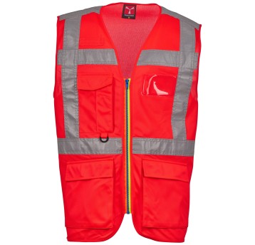 KAMIZELKA ROBOCZA EXTRA - CZERWONY FLUO