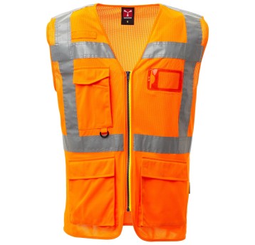 KAMIZELKA ROBOCZA EXTRA MESH - POMARAŃCZOWY FLUO