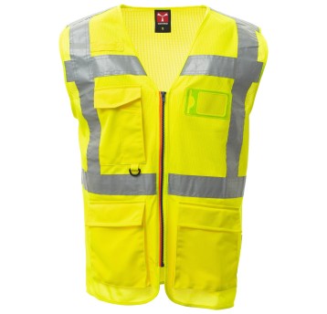 KAMIZELKA ROBOCZA EXTRA MESH - ŻÓŁTY FLUO