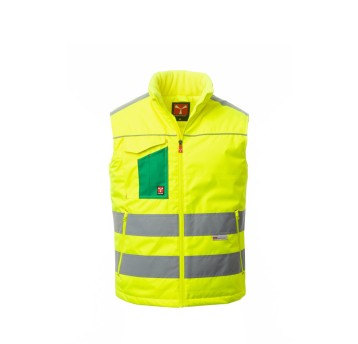 KAMIZELKA ROZPINANA OSTRZEGAWCZA UNISEX TASK - ŻÓŁTY FLUO/ŻELOWY ZIELONY