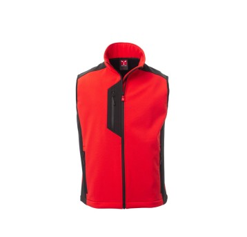 KAMIZELKA SOFTSHELL MĘSKA CORK - CZERWONY/CZARNY