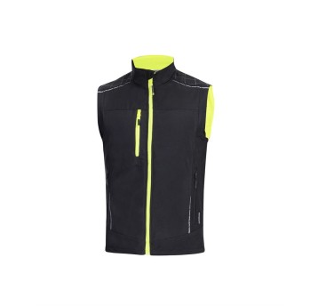KAMIZELKA SOFTSHELL VISION - CZARNO-ŻÓŁTY