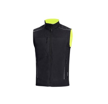 KAMIZELKA SOFTSHELL VISION ZIMOWA - CZARNO-ŻÓŁTY