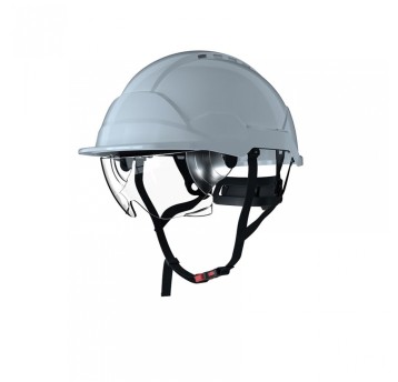 KASK PAB WH1-0 ZE ZINTEGROWANYMI OKULARAMI - BIAŁY