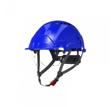 KASK PAB WH1-0 ZE ZINTEGROWANYMI OKULARAMI - NIEBIESKI