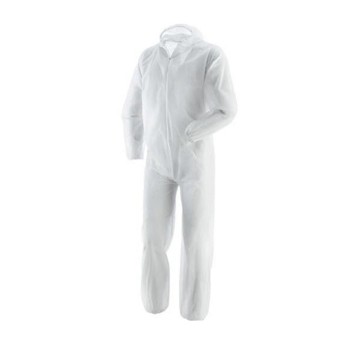 KOMBINEZON OCHRONNY JEDNORAZOWY PP BIAŁY ZAMEK PP-U-01 COVERALL - BIAŁY
