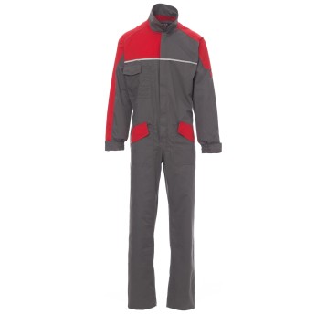 KOMBINEZON ROBOCZY PROMOTECH - SZARY STALOWY-CZERWONY