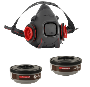 KOMPLET - PÓŁMASKA HONEYWELL NORTH HM501B + NORTH A1