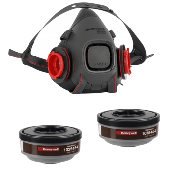 KOMPLET - PÓŁMASKA HONEYWELL NORTH HM501B + NORTH A2
