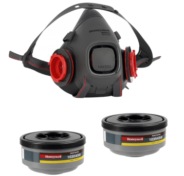 KOMPLET - PÓŁMASKA HONEYWELL NORTH HM501B + NORTH ABE1