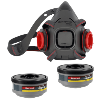 KOMPLET - PÓŁMASKA HONEYWELL NORTH HM502B + NORTH ABE1
