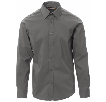 KOSZULA DŁUGI RĘKAW IMAGE - SZARY STALOWY