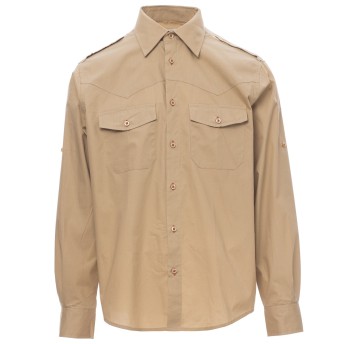 KOSZULA DŁUGI RĘKAW TROPHY - CIEPŁY BRĄZ