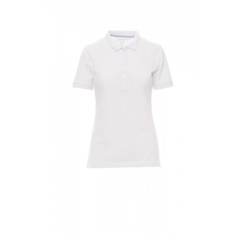 KOSZULKA POLO DAMSKA GLAMOUR - BIAŁY