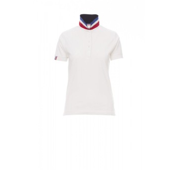 KOSZULKA POLO DAMSKA NATION LADY - BIAŁY/FRANCJA