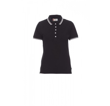 KOSZULKA POLO DAMSKA SKIPPER LADY - CZARNY/BIAŁY