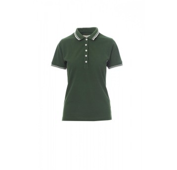 KOSZULKA POLO DAMSKA SKIPPER LADY - ZIELONY EDEN/BIAŁY