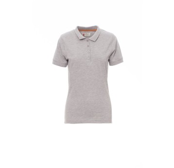KOSZULKA POLO DAMSKA VENICE LADY MELANGE - SZARY MELANŻ