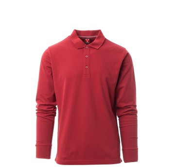 KOSZULKA POLO DŁUGI RĘKAW FLORENCE - BORDOWY