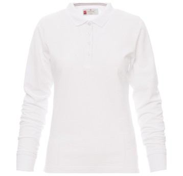 KOSZULKA POLO DŁUGI RĘKAW FLORENCE LADY - BIAŁY