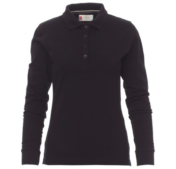 KOSZULKA POLO DŁUGI RĘKAW FLORENCE LADY - CZARNY