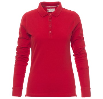 KOSZULKA POLO DŁUGI RĘKAW FLORENCE LADY - CZERWONY