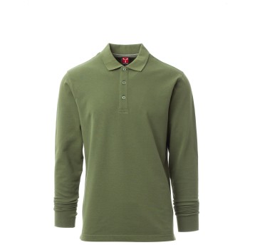 KOSZULKA POLO DŁUGI RĘKAW FLORENCE - ZIELONY WOJSKOWY