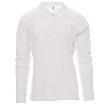 KOSZULKA POLO DŁUGI RĘKAW VERONA - BIAŁY