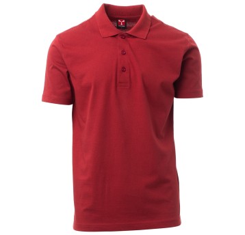 KOSZULKA POLO KRÓTKI RĘKAW AMALFI - BORDOWY