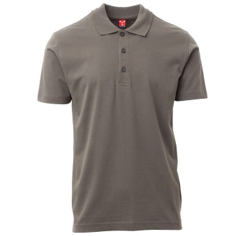 KOSZULKA POLO KRÓTKI RĘKAW AMALFI - ZADYMIONY