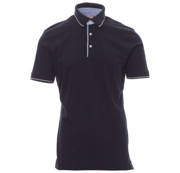 KOSZULKA POLO KRÓTKI RĘKAW CAMBRIDGE - GRANATOWY-BIAŁY