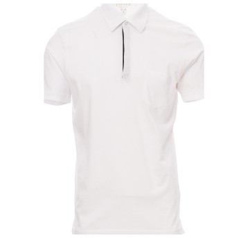 KOSZULKA POLO KRÓTKI RĘKAW CHIC - BIAŁY-CZARNY